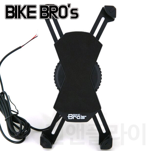 [바이크브로스] BIKE BRO&#039;s 오토바이 휴대폰 거치대 USB 1구
